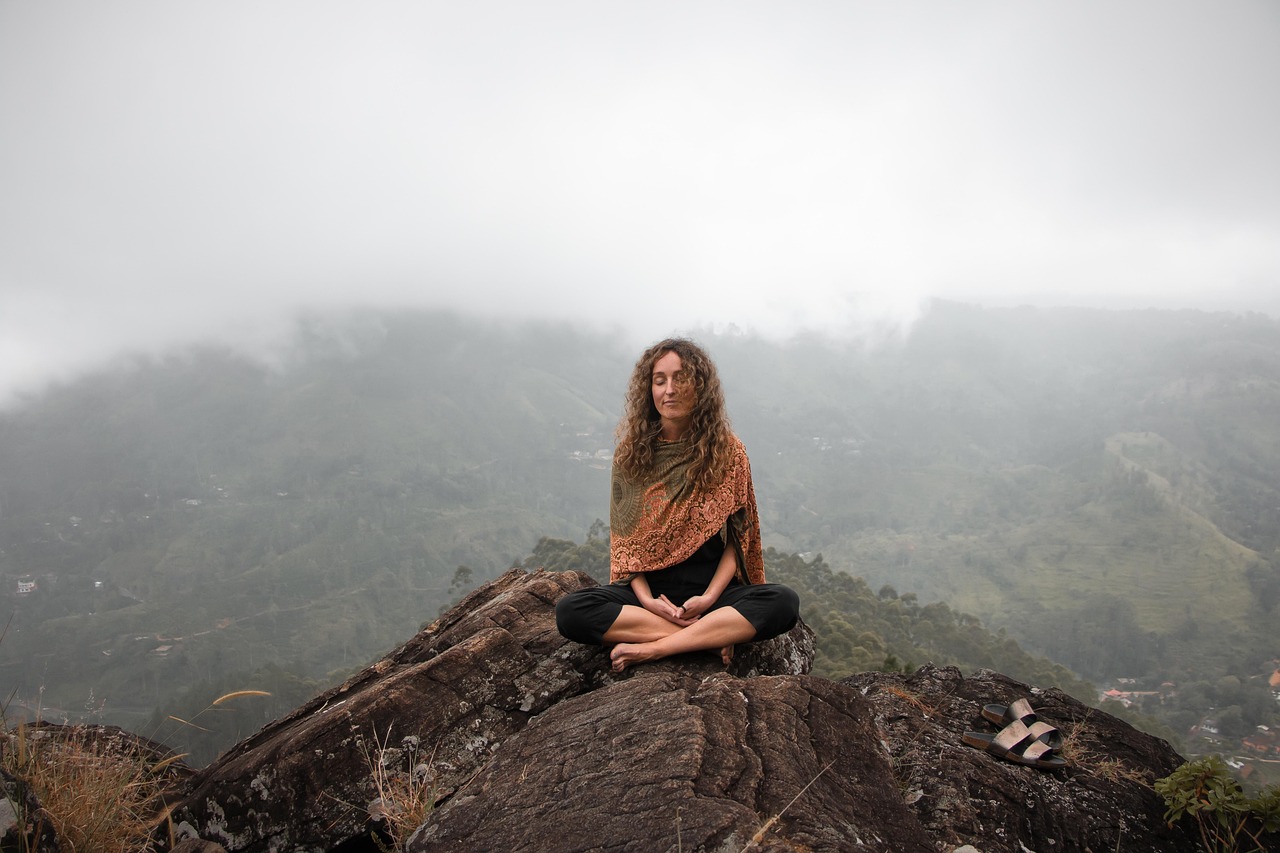 meditate, relax, relaxing, calm, rest, relaxation, meditation, yoga, nature, wellness, woman, balance
